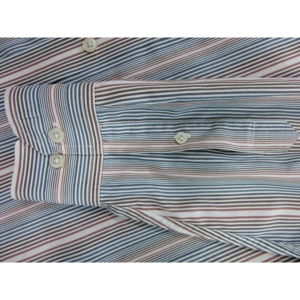 2-pack Banana Republic Shirt Mens Medium 15-15.5 Long Slv Blue Red Plaid Striped